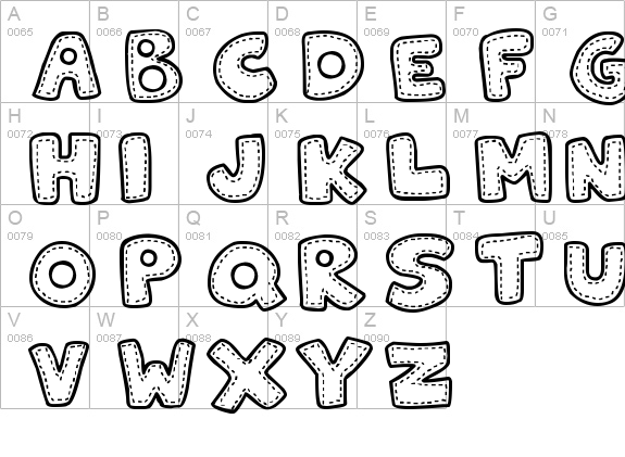 Patchwork Stitchlings uppercase A-Z preview