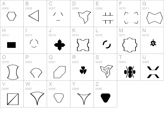 PatCzeckers Regular uppercase A-Z preview