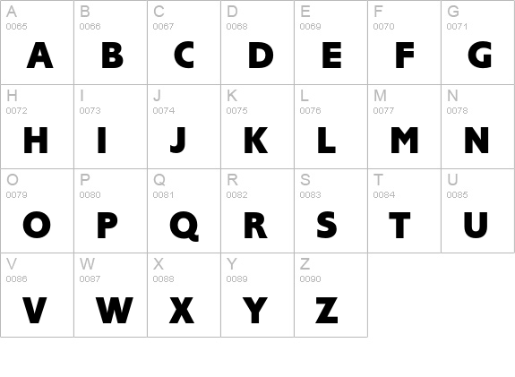 Patras uppercase A-Z preview