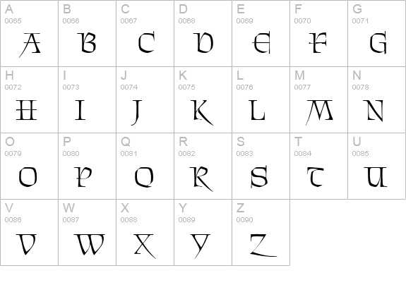 Patrick Regular uppercase A-Z preview