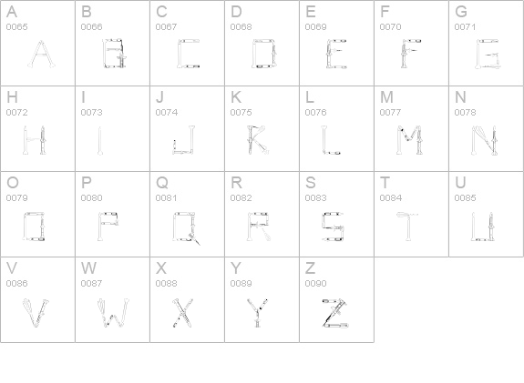 Patriot Regular uppercase A-Z preview