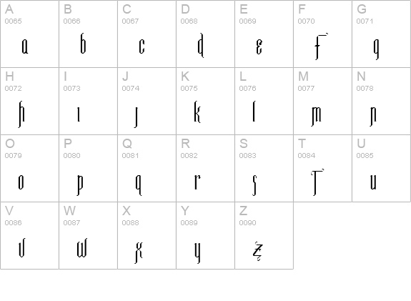 Patrouille uppercase A-Z preview