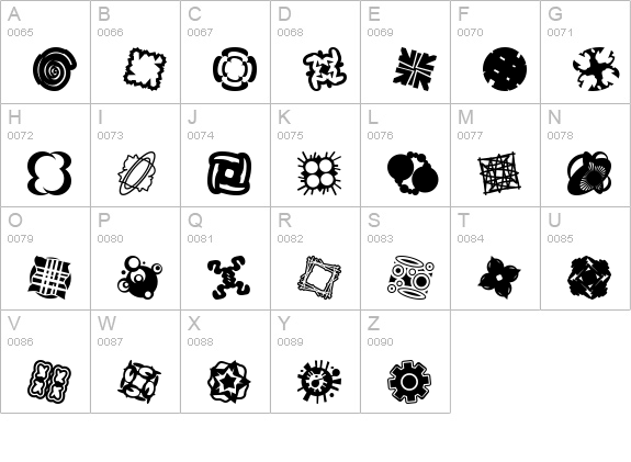 Patternalia uppercase A-Z preview
