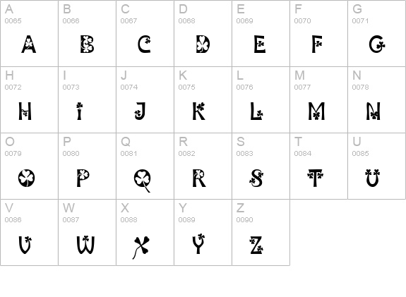 PattyDay uppercase A-Z preview