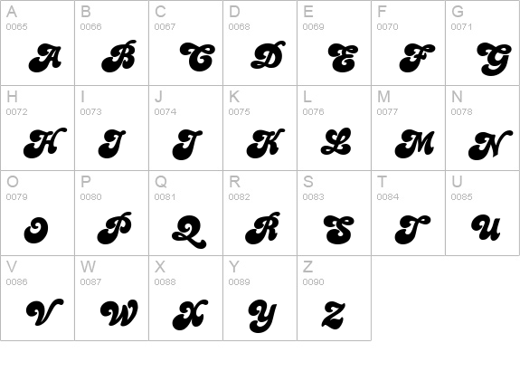 Pauline uppercase A-Z preview