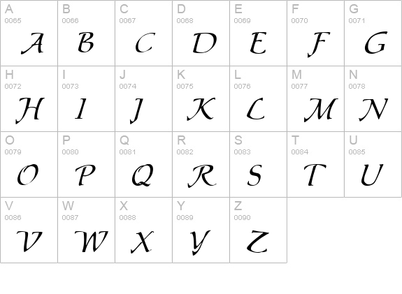Paulper Regular uppercase A-Z preview