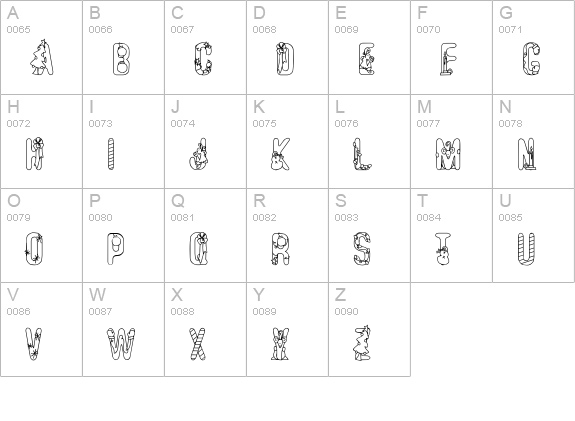 PC Holiday uppercase A-Z preview