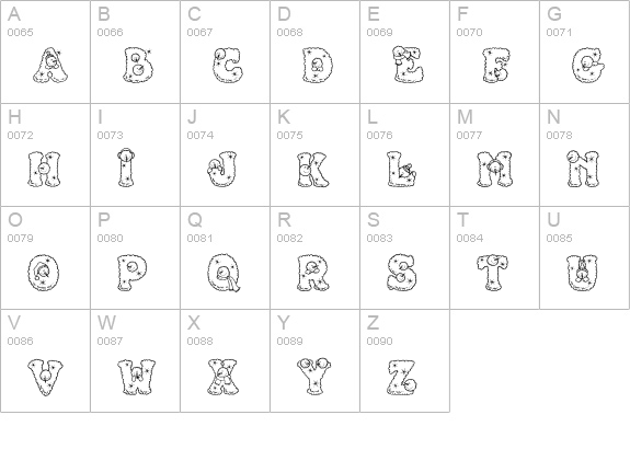 PC Snowballs uppercase A-Z preview