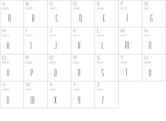 PCCalamero uppercase A-Z preview