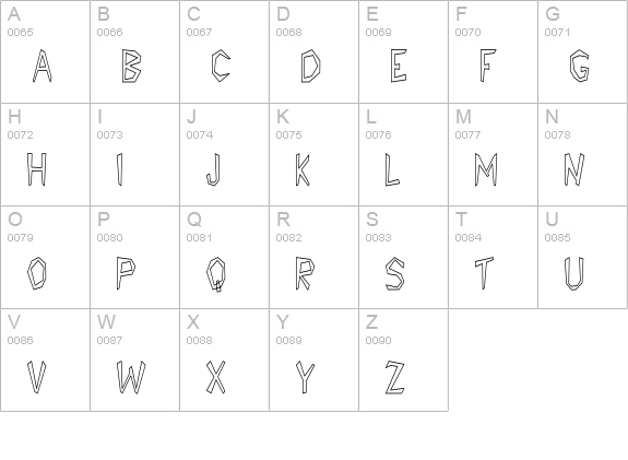 PCCatawanHC uppercase A-Z preview