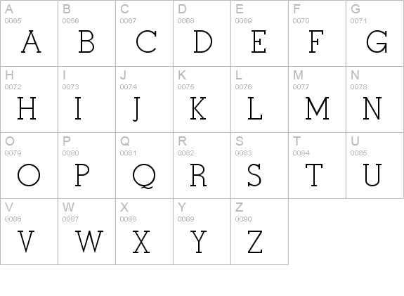 PCGoodie uppercase A-Z preview