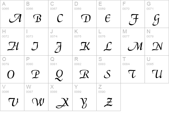 PCLegarnder uppercase A-Z preview