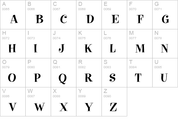 PCMoxie uppercase A-Z preview
