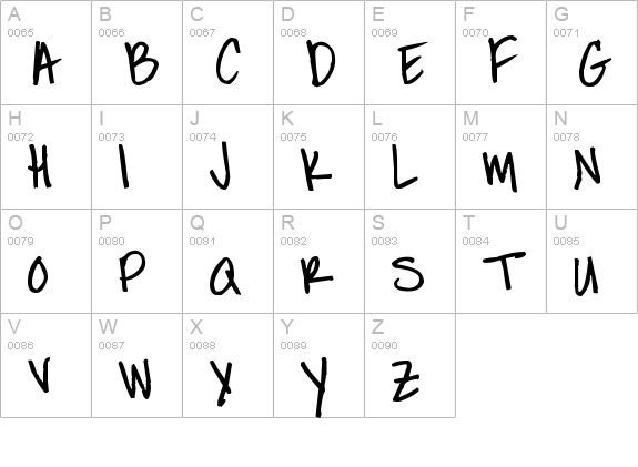 Pea Jessi uppercase A-Z preview