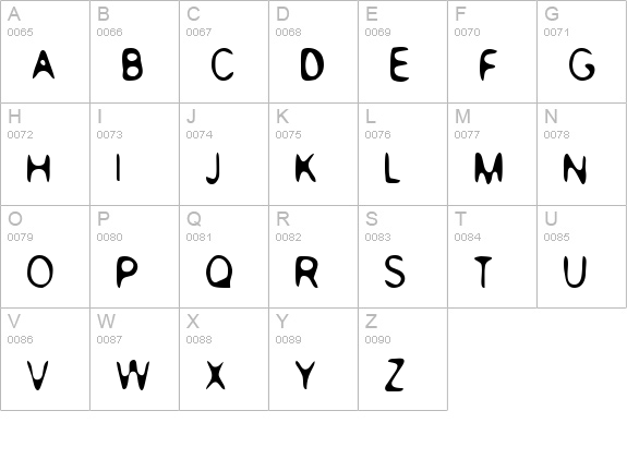 PeaceNow Basic uppercase A-Z preview
