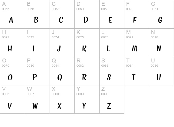 Peaches and Cream Caps uppercase A-Z preview