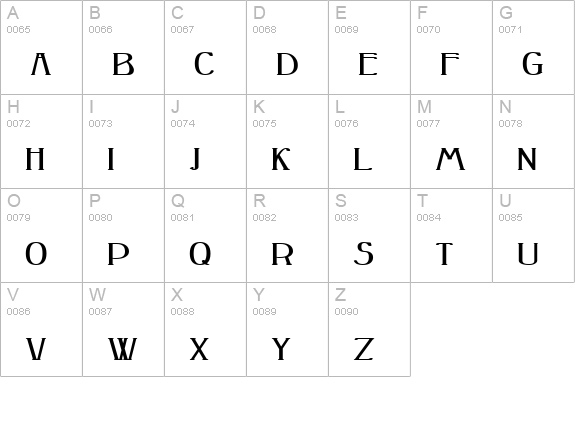 Peake-Squat Bold uppercase A-Z preview