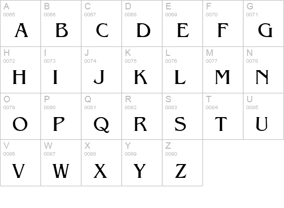 Pegasus Regular uppercase A-Z preview