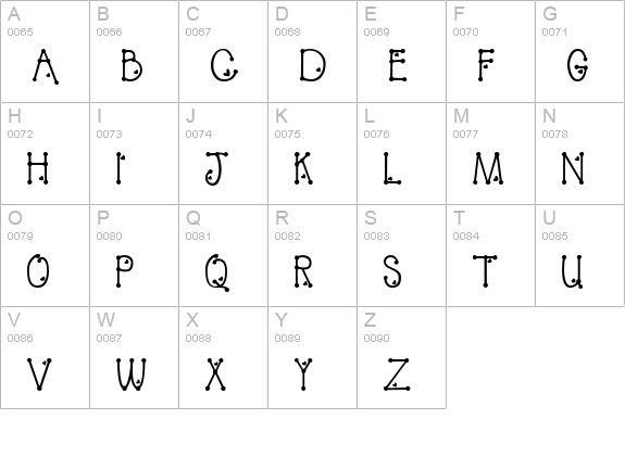 PeggyFont DemiBold uppercase A-Z preview
