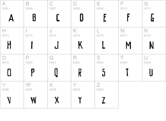 PEIXE FRITO uppercase A-Z preview