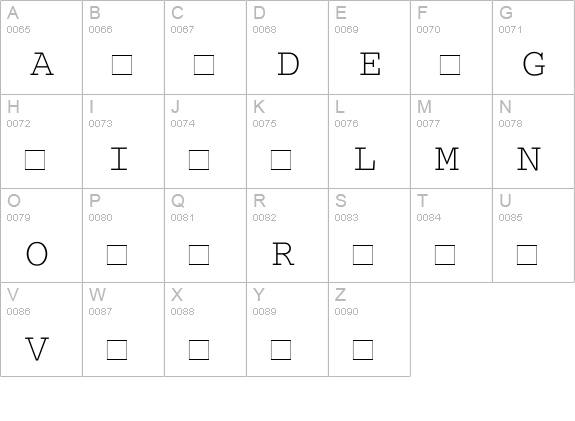 Pekka96 uppercase A-Z preview