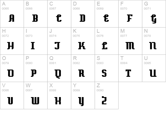 Pellegrini uppercase A-Z preview