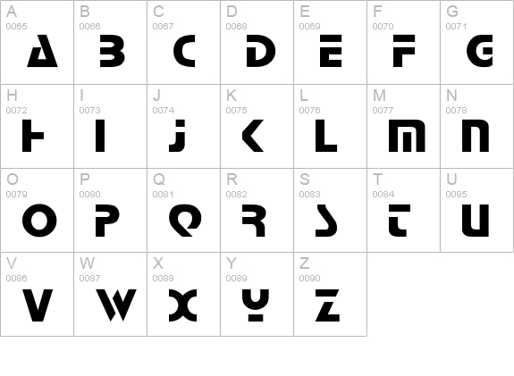 Pelnic uppercase A-Z preview