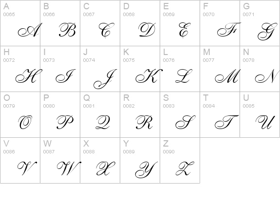 Pen Tweaks One SSi uppercase A-Z preview