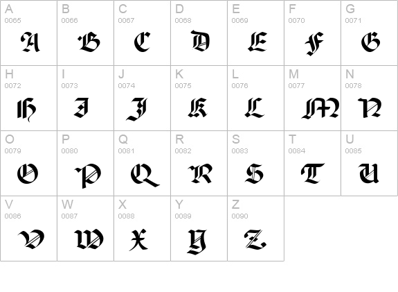 Penchant Regular uppercase A-Z preview
