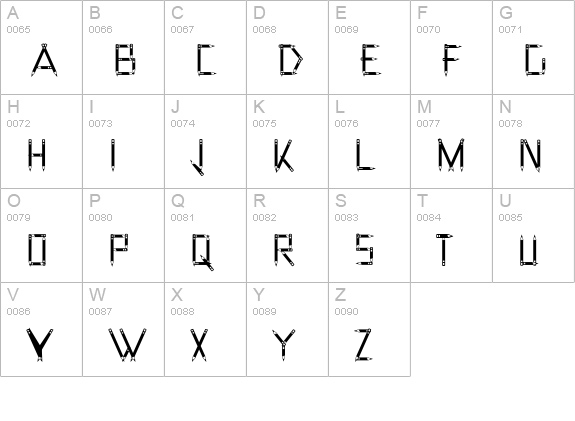 PencilIn uppercase A-Z preview