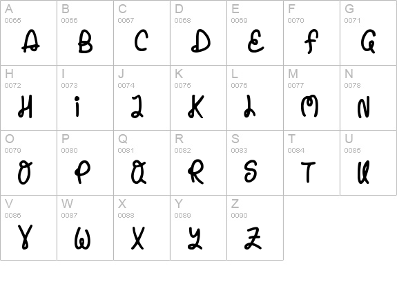 Penelope New uppercase A-Z preview