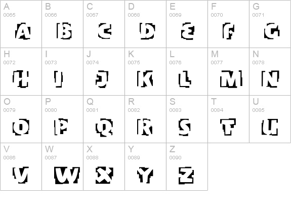 Penguin-Deco uppercase A-Z preview
