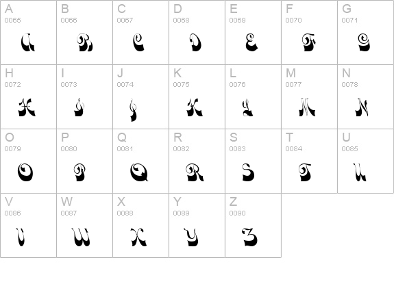 Pennant Normal uppercase A-Z preview