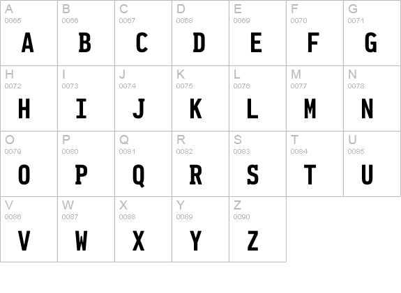 Pennsylvania Bold uppercase A-Z preview