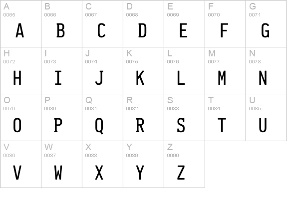 Pennsylvania Regular uppercase A-Z preview