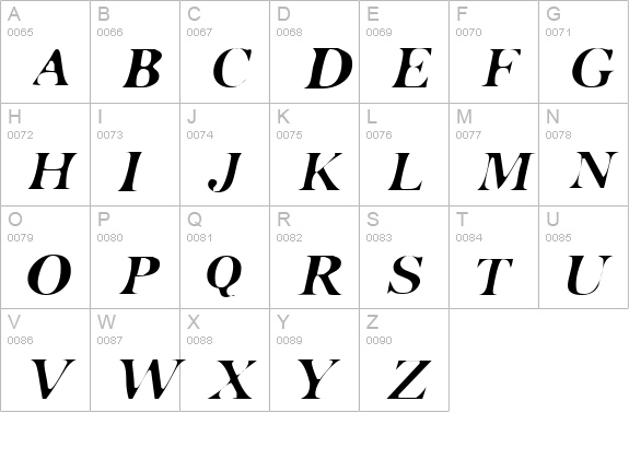 Pensmooth uppercase A-Z preview
