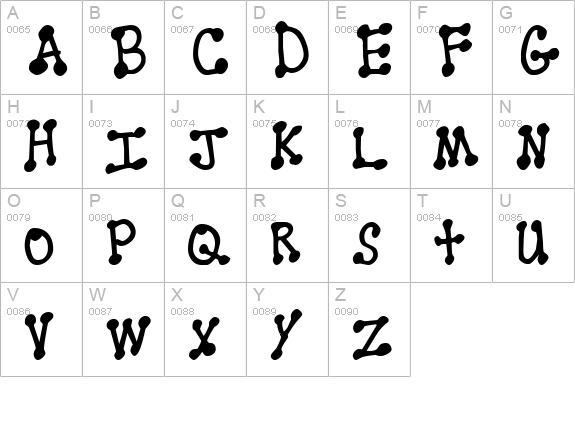 PenStitching Normal uppercase A-Z preview