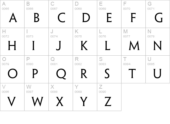 Penumbra HalfSerif Std uppercase A-Z preview