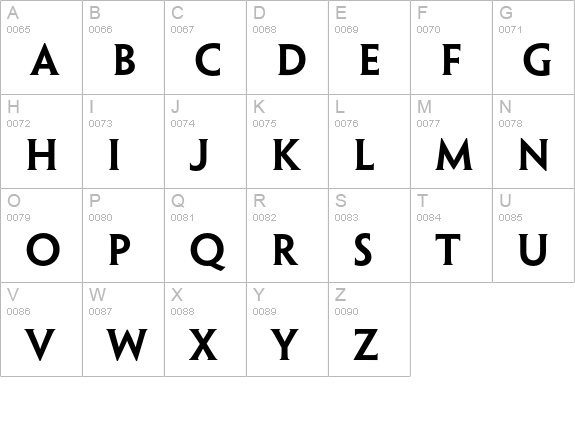 Penumbra HalfSerif Std Semibold uppercase A-Z preview