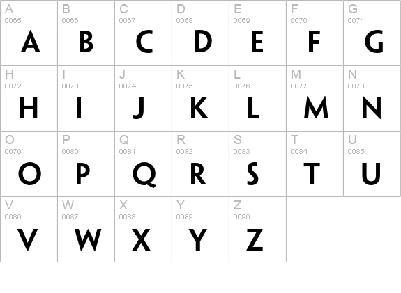 Penumbra Sans Std Semibold uppercase A-Z preview