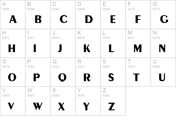 Penyae fed uppercase A-Z preview