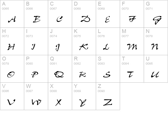 Pepper uppercase A-Z preview