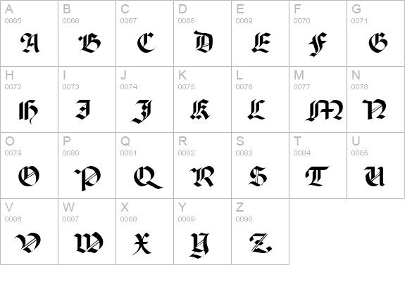 Percival Regular uppercase A-Z preview