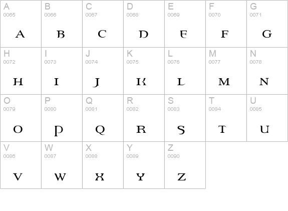 Percolator-Regular uppercase A-Z preview