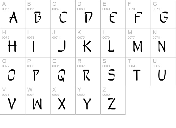 Perdition Bold uppercase A-Z preview