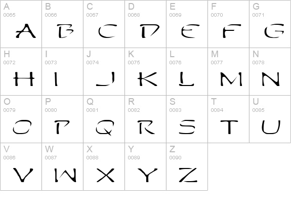 Perdition Extended uppercase A-Z preview