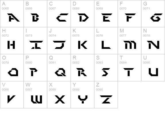 Perfect Dark (BRK) uppercase A-Z preview