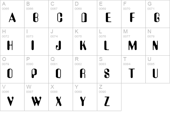 Perkle Display SSi uppercase A-Z preview