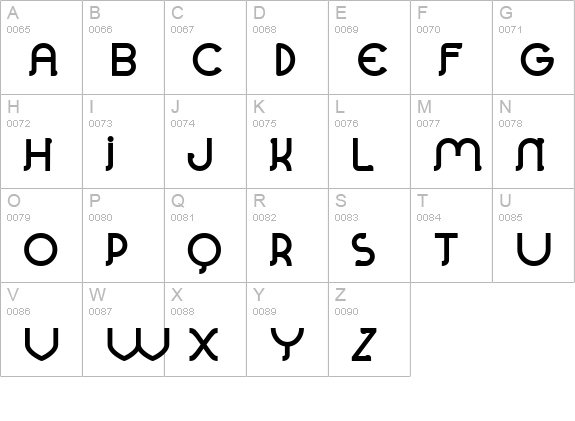 Perolet Bold uppercase A-Z preview