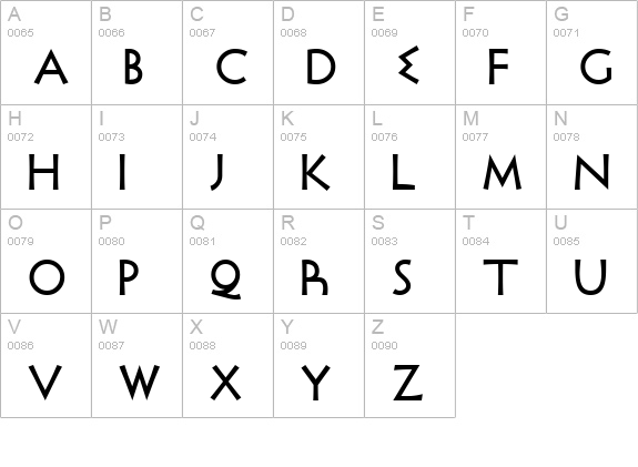 Persephone NF uppercase A-Z preview